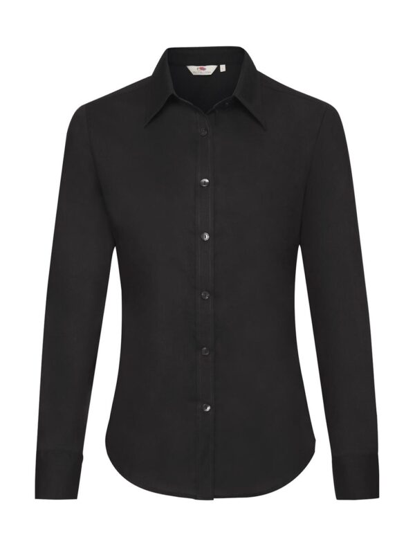 Ladies` Oxford Shirt LS - Afbeelding 4