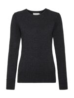 Ladies` Crew Neck Knitted Pullover
