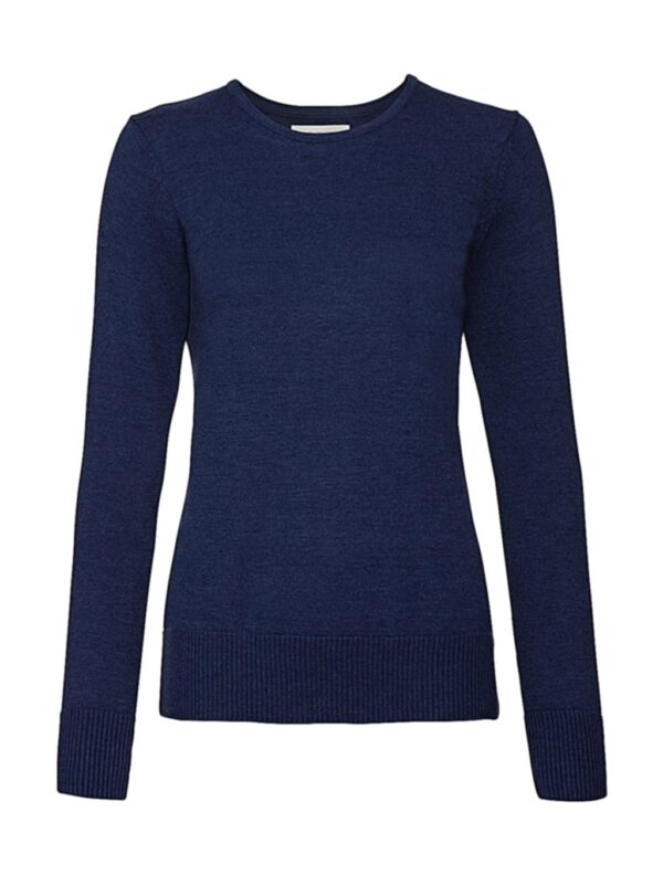 Ladies` Crew Neck Knitted Pullover - Afbeelding 3