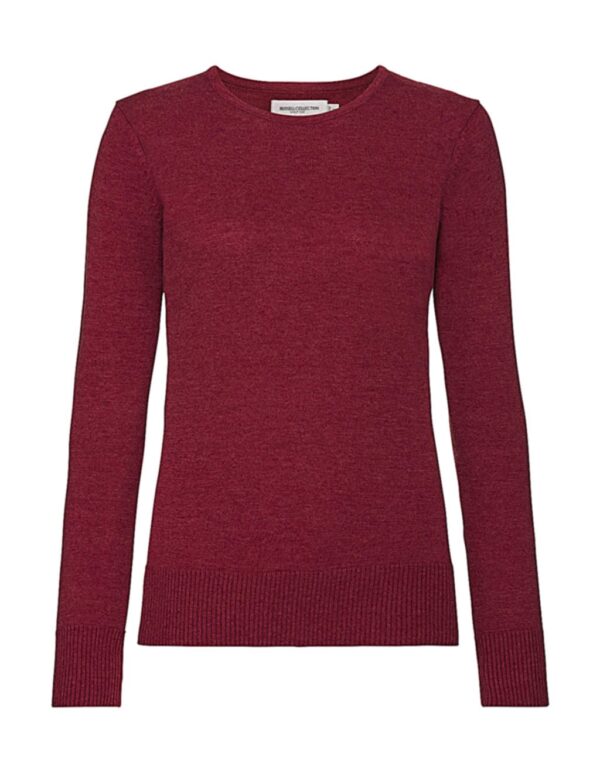 Ladies` Crew Neck Knitted Pullover - Afbeelding 4