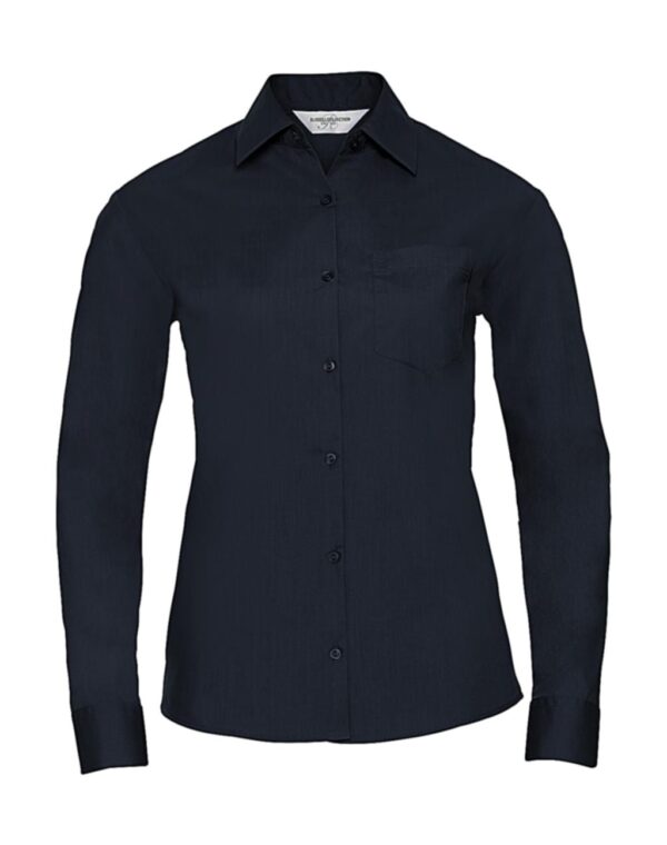 Ladies` LS Poplin Shirt - Afbeelding 6