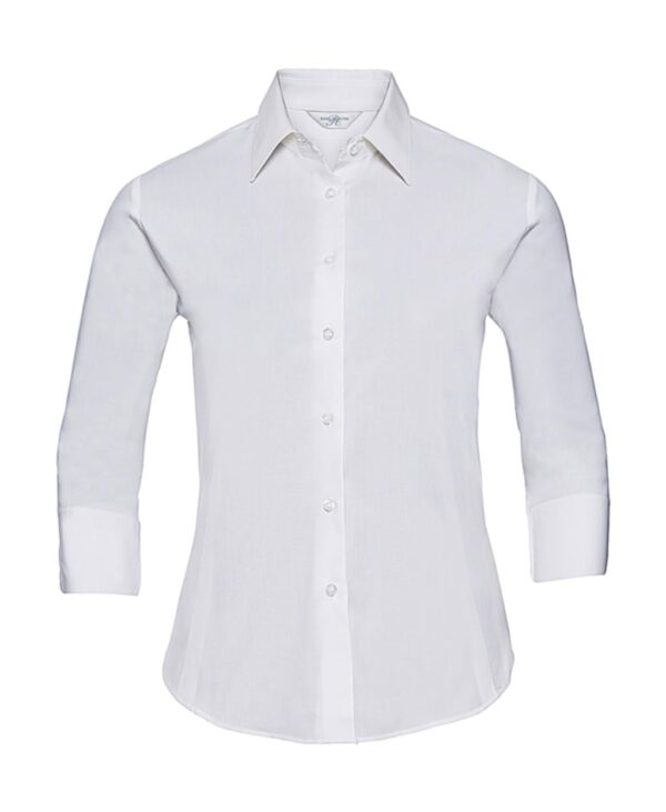 Ladies` 3/4 Sleeve Easy Care Fitted Shirt - Afbeelding 2