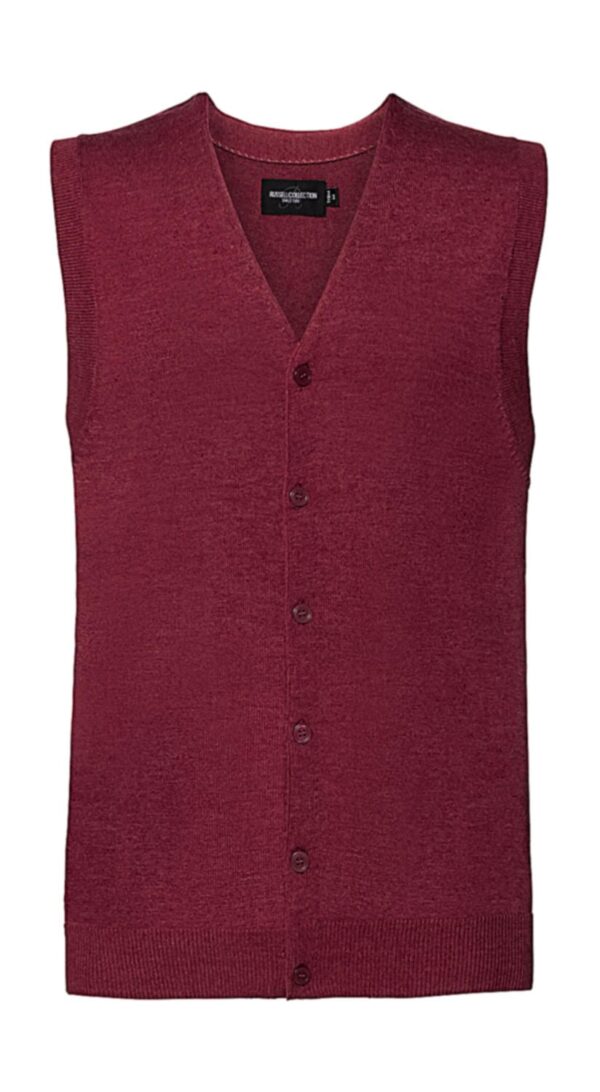 Men`s V-Neck Sleeveless Knitted Cardigan - Afbeelding 3