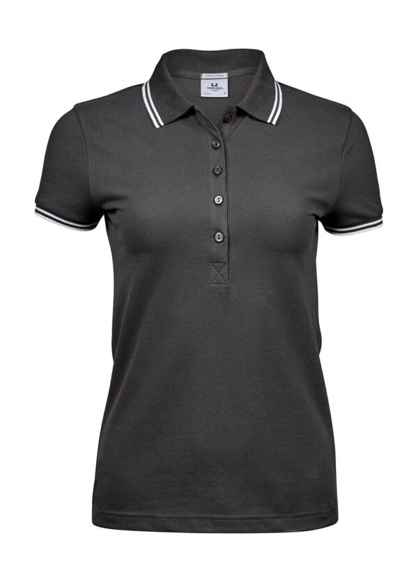 Ladies` Luxury Stripe Stretch Polo - Afbeelding 2
