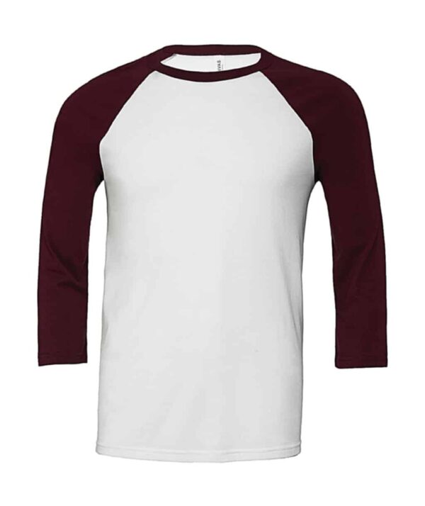 Unisex 3/4 Sleeve Baseball T-Shirt - Afbeelding 3