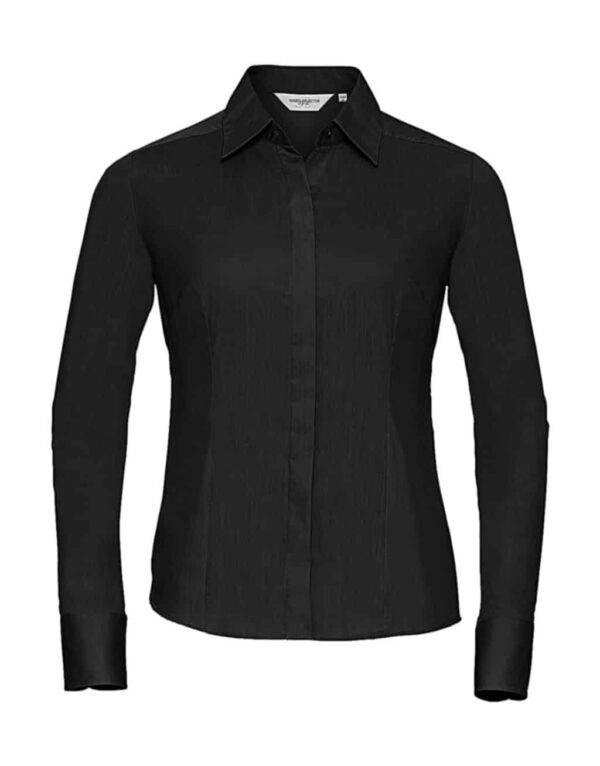 Ladies` LS Fitted Poplin Shirt - Afbeelding 4