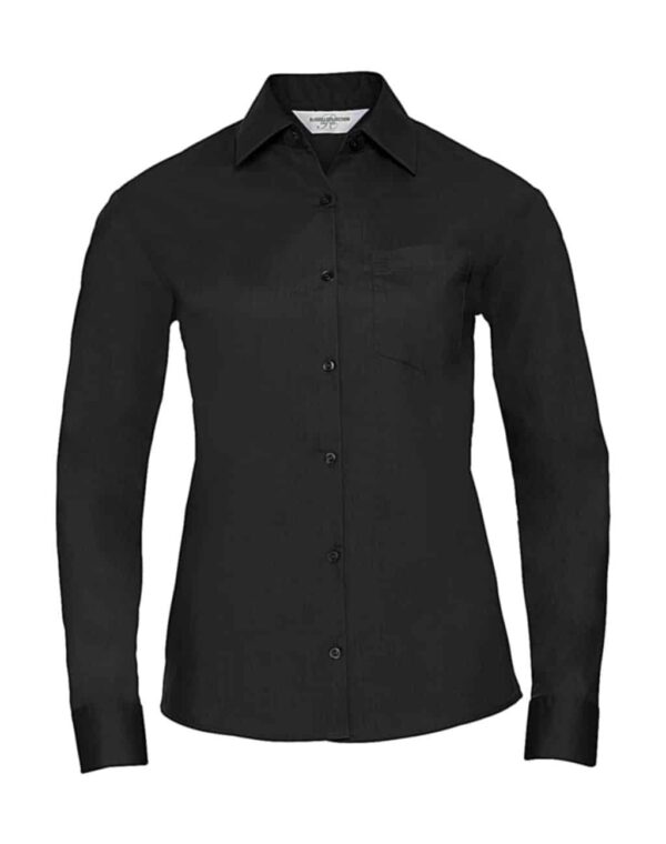 Ladies` LS Poplin Shirt - Afbeelding 4