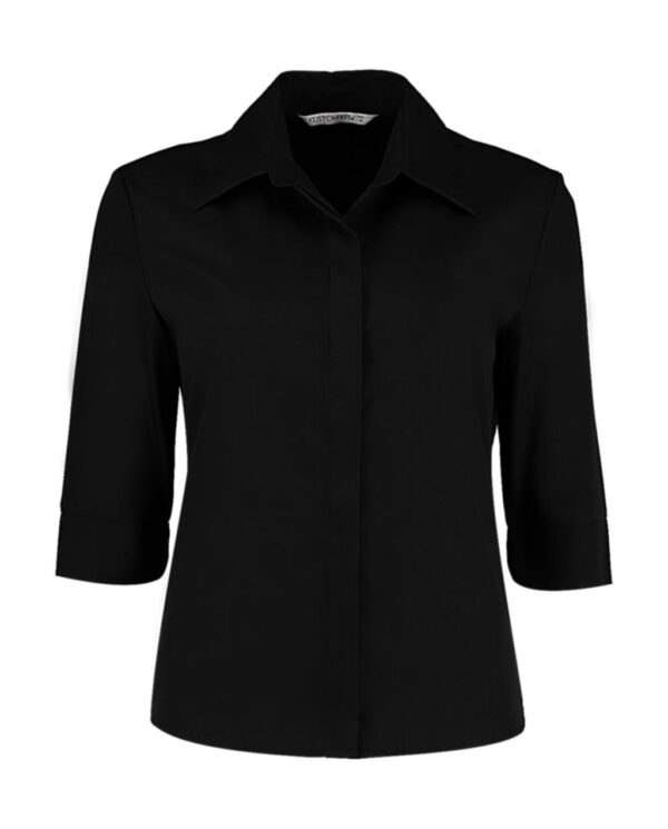 Women`s Tailored Fit Continental Blouse 3/4 Sleeve - Afbeelding 4