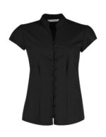 Women`s Tailored Fit Mandarin Collar Blouse SSL - Afbeelding 4