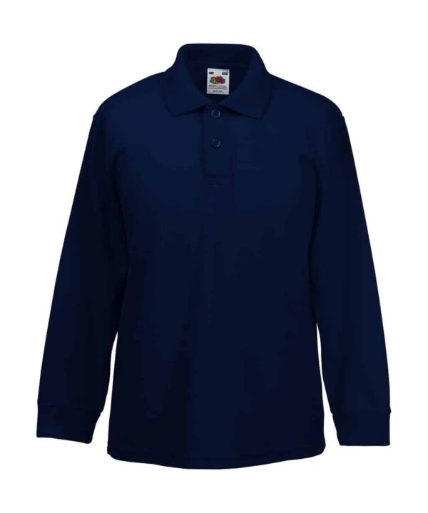 Kids` 65/35 Long Sleeve Polo - Afbeelding 3
