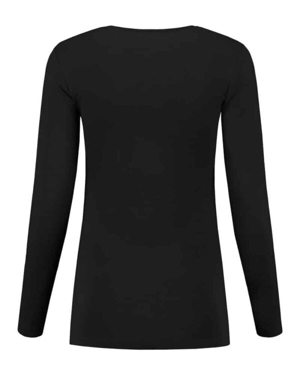 L&S T-shirt Crewneck cot/elast LS for her - Afbeelding 4