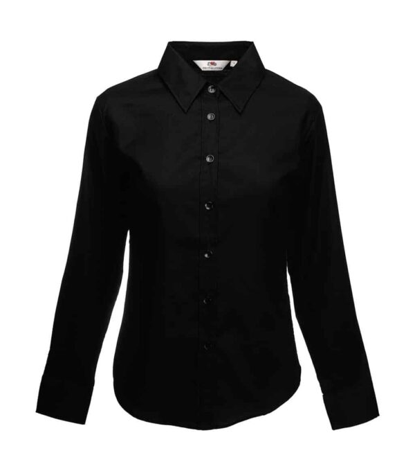 Ladies` Oxford Shirt LS - Afbeelding 3