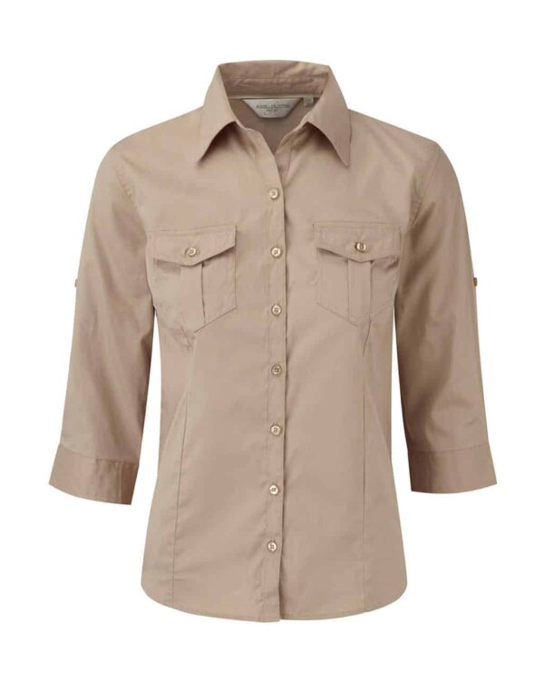 Ladies` Roll 3/4 Sleeve Shirt - Afbeelding 3