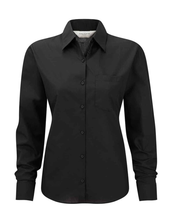 Ladies` LS Poplin Shirt - Afbeelding 3