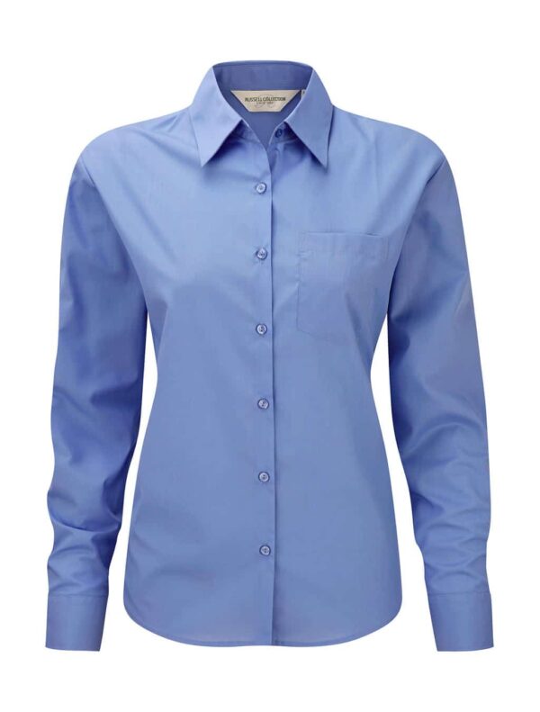 Ladies` LS Poplin Shirt - Afbeelding 7