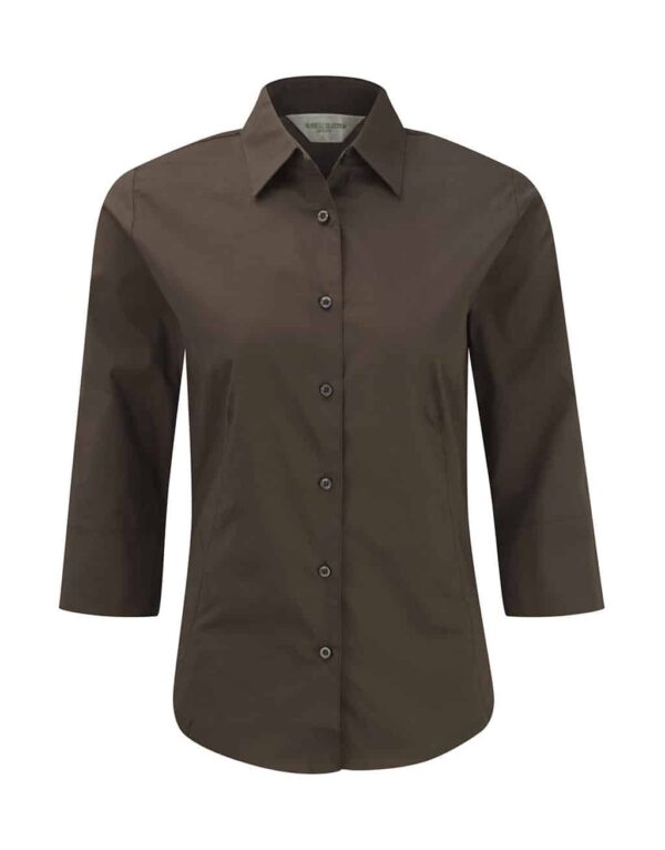 Ladies` 3/4 Sleeve Easy Care Fitted Shirt - Afbeelding 7