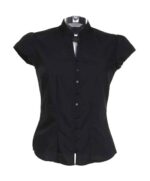 Women`s Tailored Fit Mandarin Collar Blouse SSL - Afbeelding 3