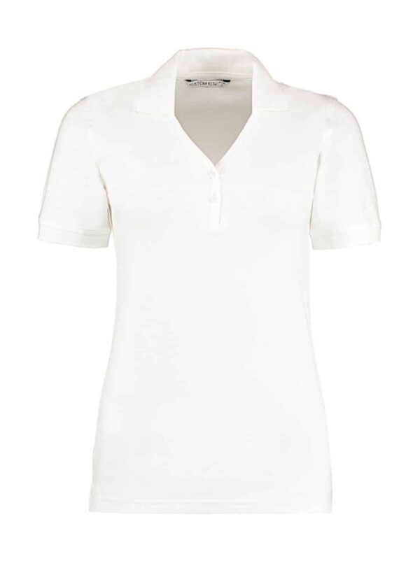 Women`s Regular Fit Comfortec® V Neck Polo - Afbeelding 2