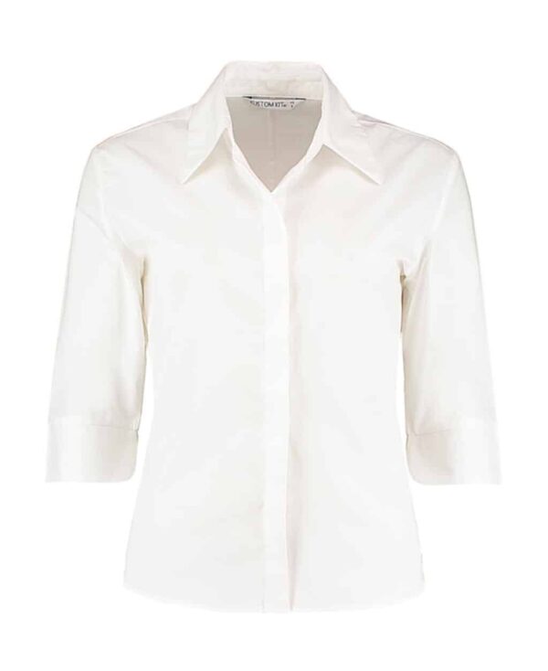 Women`s Tailored Fit Continental Blouse 3/4 Sleeve - Afbeelding 2